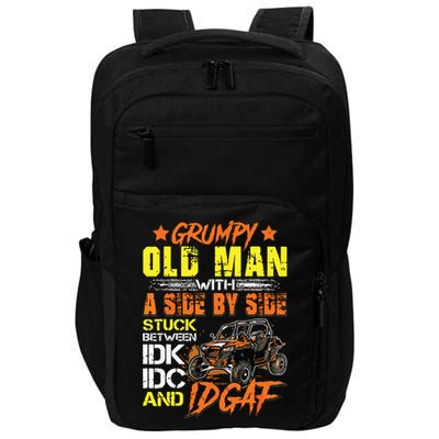 Sxs Utv Grumpy Old Man With Side By Side Impact Tech Backpack