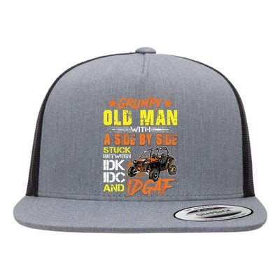 Sxs Utv Grumpy Old Man With Side By Side Flat Bill Trucker Hat