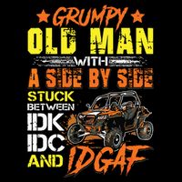 Sxs Utv Grumpy Old Man With Side By Side Mousepad
