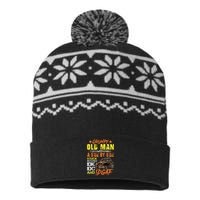 Sxs Utv Grumpy Old Man With Side By Side USA-Made Snowflake Beanie