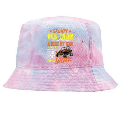 Sxs Utv Grumpy Old Man With Side By Side Tie-Dyed Bucket Hat