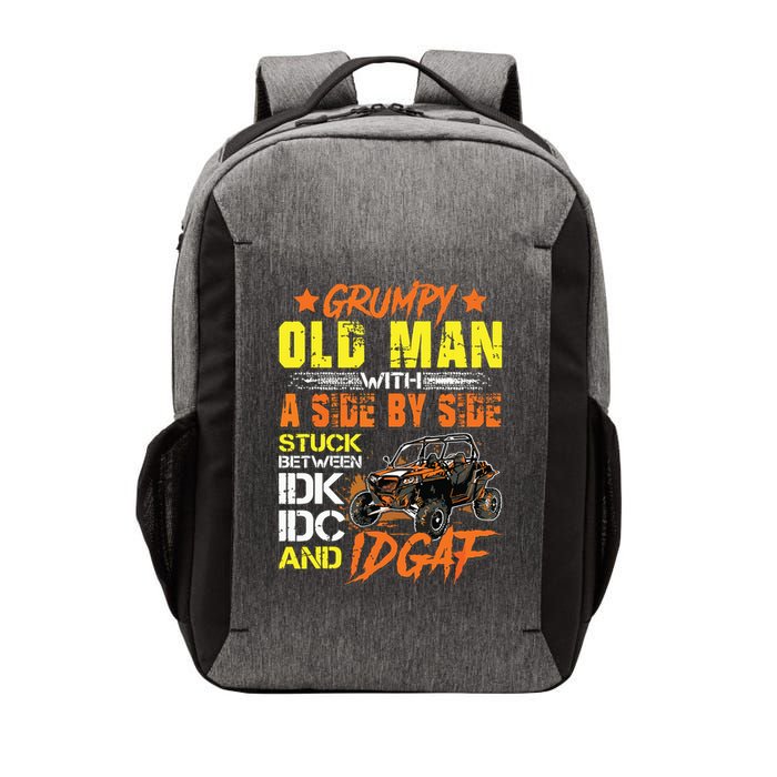 Sxs Utv Grumpy Old Man With Side By Side Vector Backpack