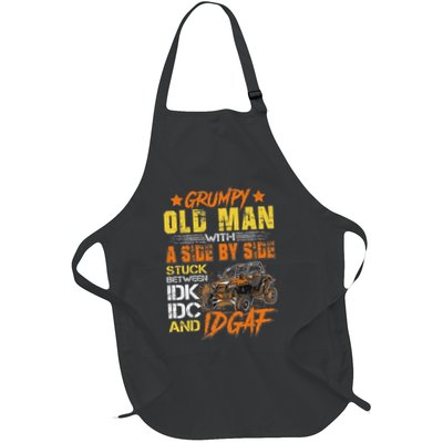 Sxs Utv Grumpy Old Man With Side By Side Full-Length Apron With Pockets