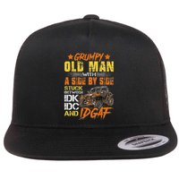 Sxs Utv Grumpy Old Man With Side By Side Flat Bill Trucker Hat