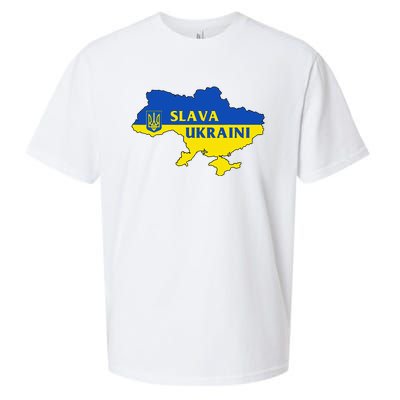 Slava Ukraini Glory To Ukraine Support Ukrainian Flag Sueded Cloud Jersey T-Shirt