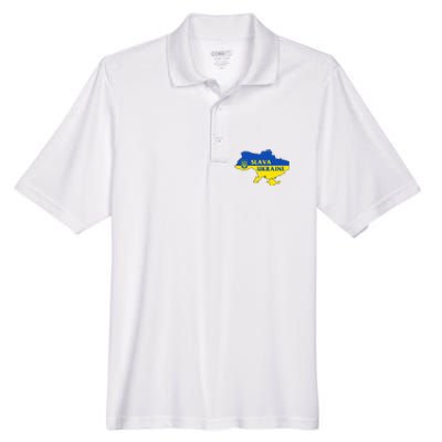 Slava Ukraini Glory To Ukraine Support Ukrainian Flag Men's Origin Performance Pique Polo