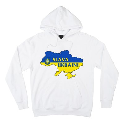 Slava Ukraini Glory To Ukraine Support Ukrainian Flag Hoodie