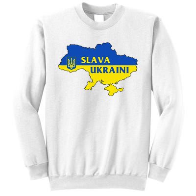 Slava Ukraini Glory To Ukraine Support Ukrainian Flag Sweatshirt