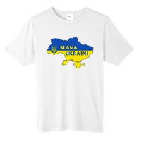 Slava Ukraini Glory To Ukraine Support Ukrainian Flag Tall Fusion ChromaSoft Performance T-Shirt