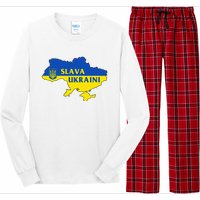 Slava Ukraini Glory To Ukraine Support Ukrainian Flag Long Sleeve Pajama Set