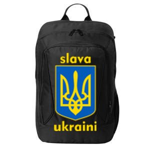 Slava Ukraini Glory To Ukraine Trident Stand Support City Backpack