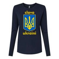 Slava Ukraini Glory To Ukraine Trident Stand Support Womens Cotton Relaxed Long Sleeve T-Shirt