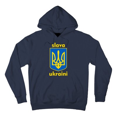 Slava Ukraini Glory To Ukraine Trident Stand Support Hoodie