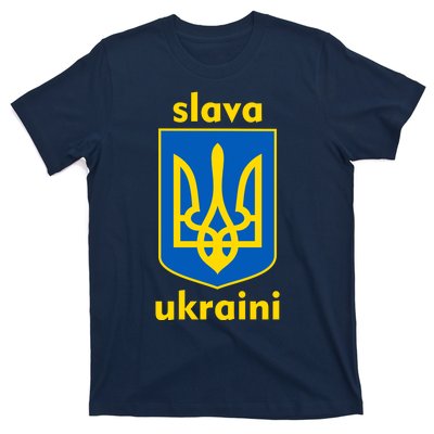 Slava Ukraini Glory To Ukraine Trident Stand Support T-Shirt