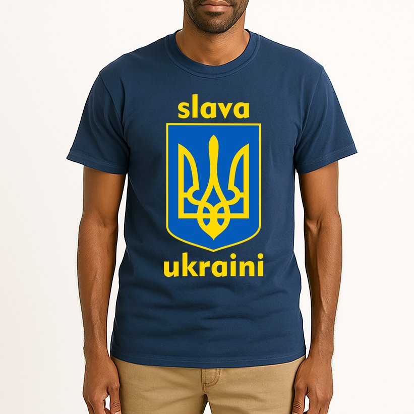Slava Ukraini Glory To Ukraine Trident Stand Support Tall T-Shirt