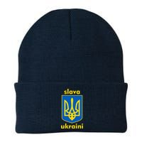 Slava Ukraini Glory To Ukraine Trident Stand Support Knit Cap Winter Beanie