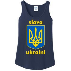 Slava Ukraini Glory To Ukraine Trident Stand Support Ladies Essential Tank