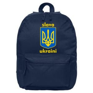 Slava Ukraini Glory To Ukraine Trident Stand Support 16 in Basic Backpack