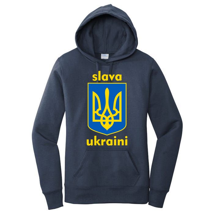 Slava Ukraini Glory To Ukraine Trident Stand Support Women's Pullover Hoodie