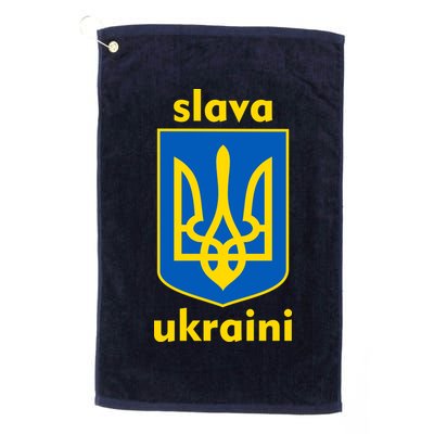 Slava Ukraini Glory To Ukraine Trident Stand Support Golf Towel