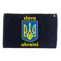 Slava Ukraini Glory To Ukraine Trident Stand Support Grommeted Golf Towel