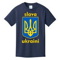 Slava Ukraini Glory To Ukraine Trident Stand Support Kids T-Shirt