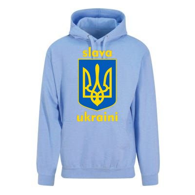 Slava Ukraini Glory To Ukraine Trident Stand Support Unisex Surf Hoodie