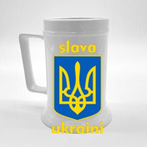 Slava Ukraini Glory To Ukraine Trident Stand Support Beer Stein