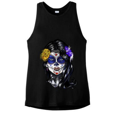 Sugar Face Front Ladies PosiCharge Tri-Blend Wicking Tank