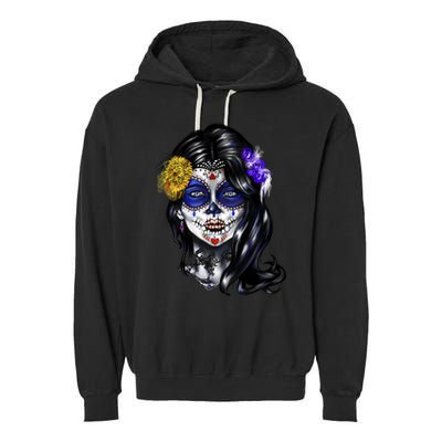 Sugar Face Front Garment-Dyed Fleece Hoodie