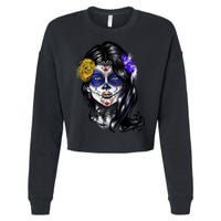 Sugar Face Front Cropped Pullover Crew