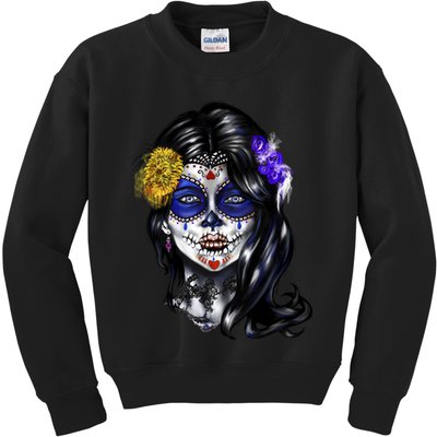 Sugar Face Front Kids Sweatshirt