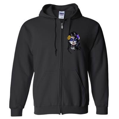 Sugar Face Front Full Zip Hoodie