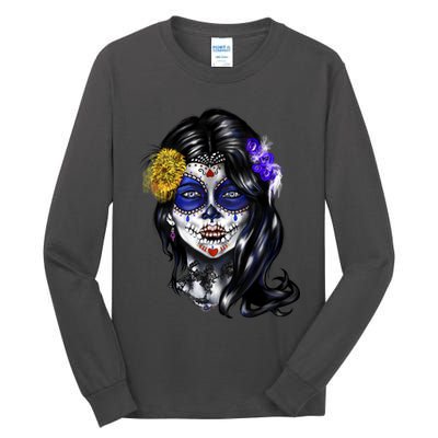 Sugar Face Front Tall Long Sleeve T-Shirt