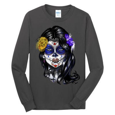 Sugar Face Front Tall Long Sleeve T-Shirt