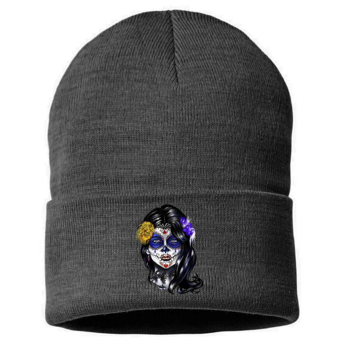 Sugar Face Front Sustainable Knit Beanie