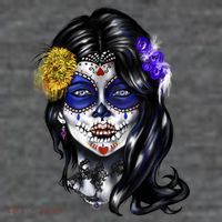 Sugar Face Front Womens T-Shirt