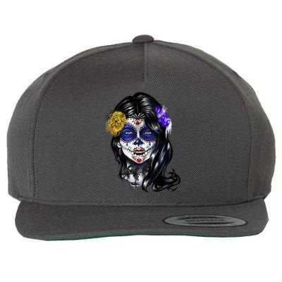 Sugar Face Front Wool Snapback Cap