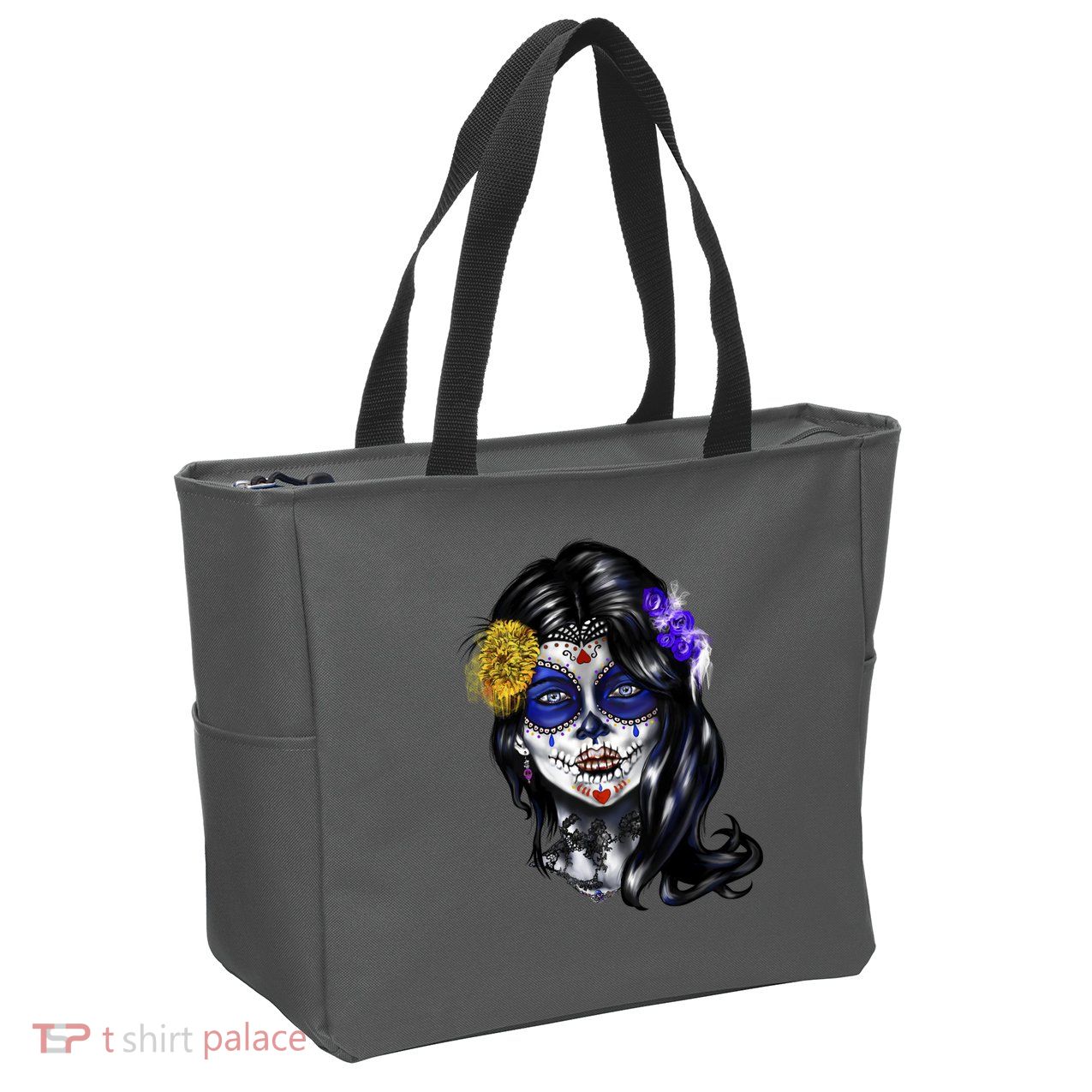 Sugar Face Front Zip Tote Bag