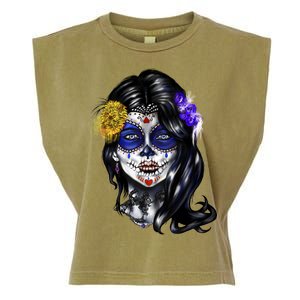 Sugar Face Front Garment-Dyed Women's Muscle Tee