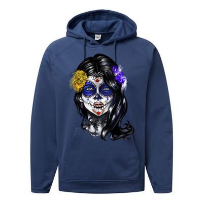 Sugar Face Front Performance Fleece Hoodie