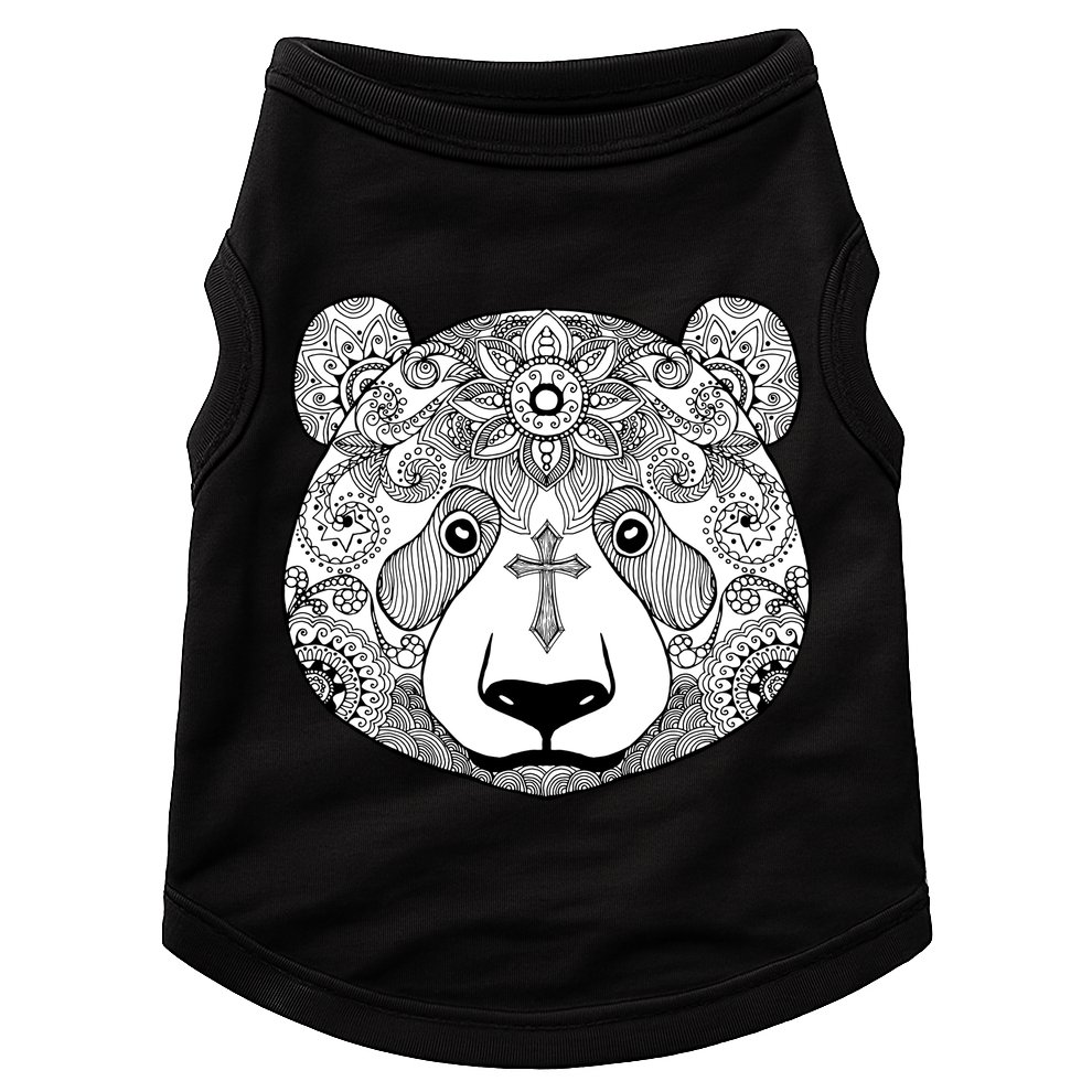 Sugar Flower Grey Style Panda Bear Doggie Tank