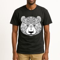 Sugar Flower Grey Style Panda Bear Tall T-Shirt