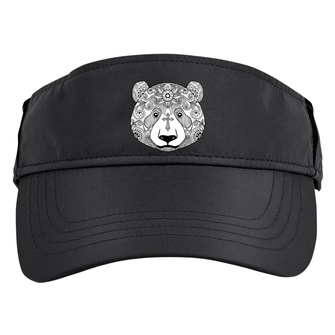 Sugar Flower Grey Style Panda Bear Adult Drive Performance Visor