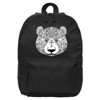 Sugar Flower Grey Style Panda Bear 16 in Basic Backpack