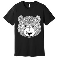 Sugar Flower Grey Style Panda Bear Premium T-Shirt