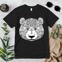 Sugar Flower Grey Style Panda Bear Premium T-Shirt