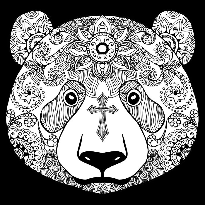 Sugar Flower Grey Style Panda Bear Premium T-Shirt