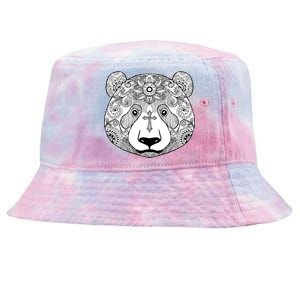 Sugar Flower Grey Style Panda Bear Tie-Dyed Bucket Hat