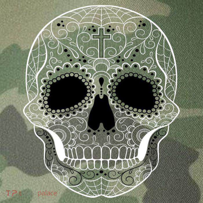 Sugar Skull Black & White Day of the Dead Legacy Tie Dye Trucker Hat